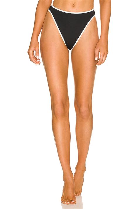 LSPACE Nora Bikini Bottom In Black Cream REVOLVE