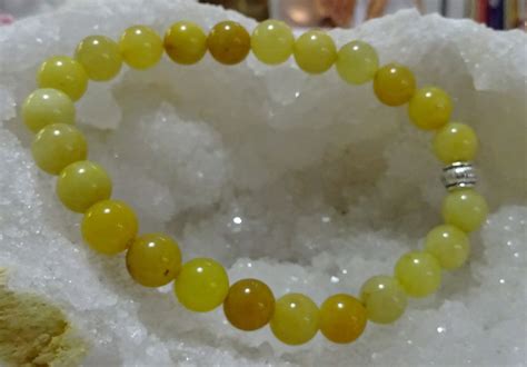 Bracelet Opale Jaune Pierres De Lumiere