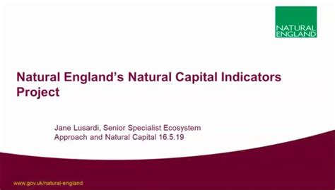 Natural Englands Natural Capital Indicators Defining And Measuring