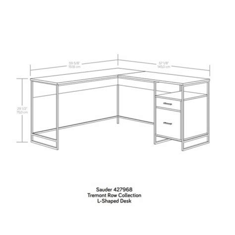 Sauder Tremont Row Engineered Wood L Shaped Desk In Sindoori Mango