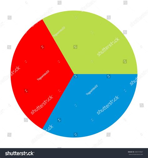 Circle Divided Into Three Equal Parts Stock Vector Royalty Free