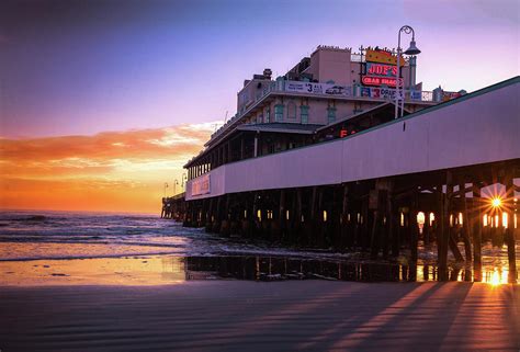 Sunrise Daytona Beach Pier Photograph by Mary Lynn Giacomini