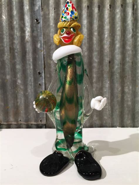 Vintage Murano Blown Glass Clown Etsy