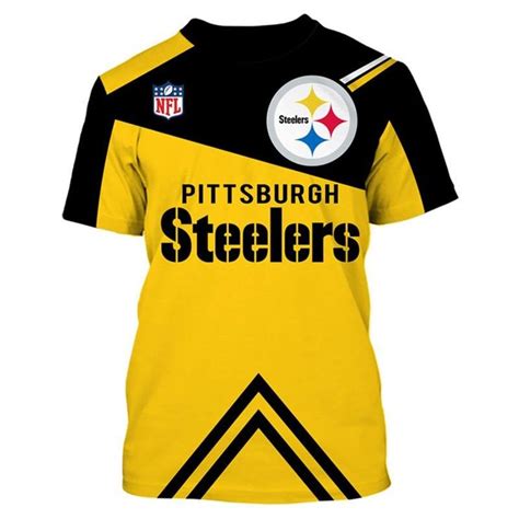 Custom 3d T Shirt 10 With Images Steelers T Shirts Pittsburgh Steelers Team T Shirts