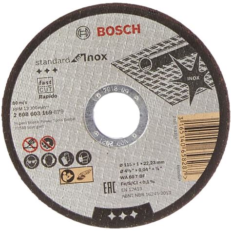 Bosch Standard For Inox Disco De Corte Para Acero Inoxidable 115 X 1