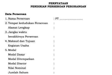 Syarat Pendirian Pt Newstempo