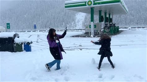 Wintereinbruch Alpen Tauernautobahn Mit Schnee Bedeckt Youtube