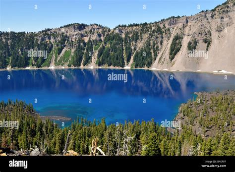 The Rim Of The Mazama Caldera The Crater Lake National Park Oregon