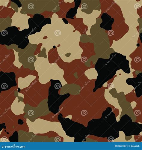 Dark Brown Seamless Camo Stock Vector Illustration Of Series 39731871