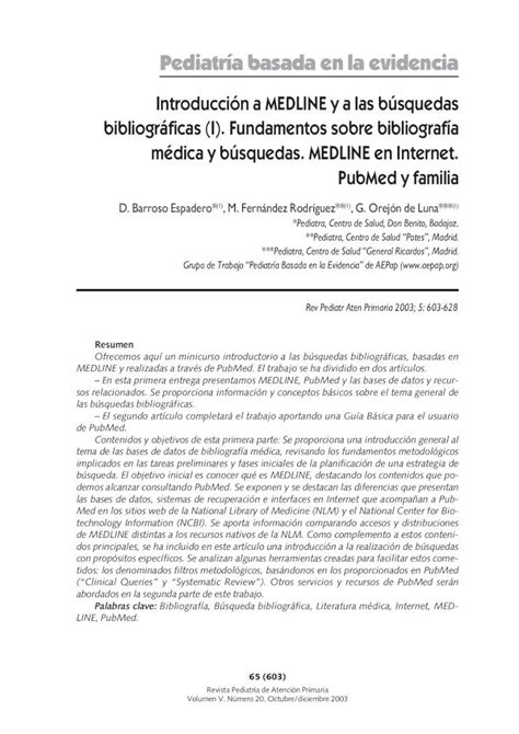 PDF Pediatría basada en la evidencia Revista Pediatría de