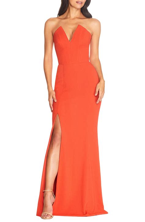 Dress The Population Fernanda Strapless Evening Gown Green Editorialist