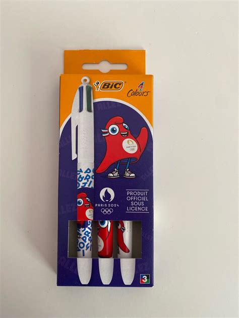 Pack De Stylos Bic Couleurs Mascotte Jeux Olympiques Paris