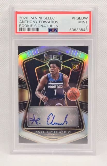 Panini Select Anthony Edwards Rookie Signatures Autom Tico