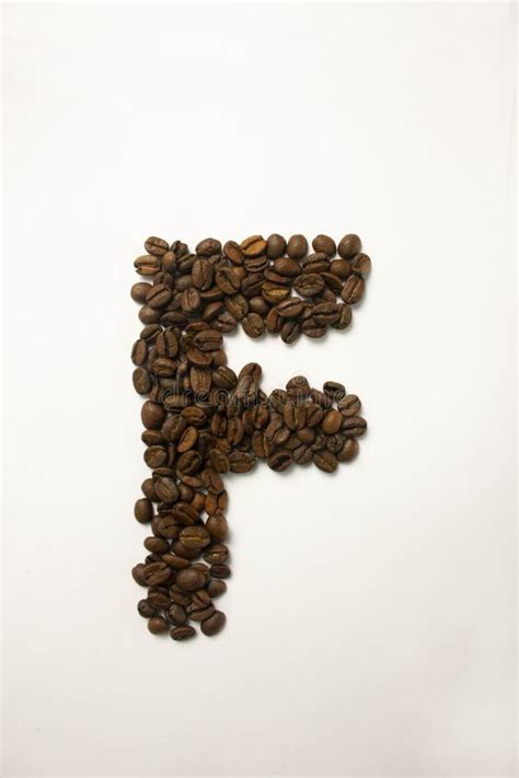 F the Letter. Alphabet of Coffee Stock Photo - Image of design, color ...