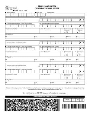 Fillable Online Window Texas Texas Franchise Tax Initial Tiered