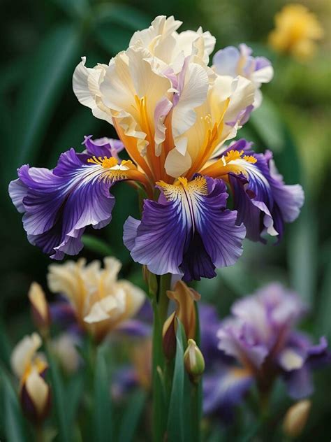 Beautiful iris flower in the garden Generative Ai 31781829 Stock Photo ...