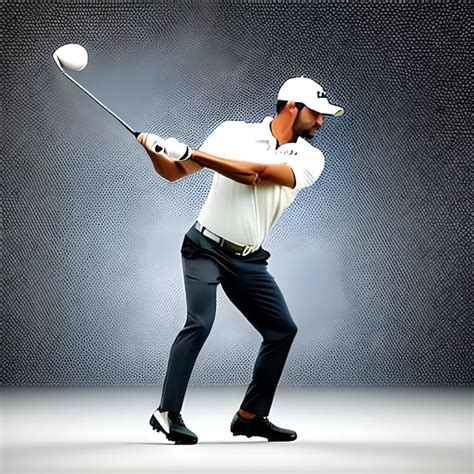 Premium Ai Image Realistic Of A Golf Player On White Background The