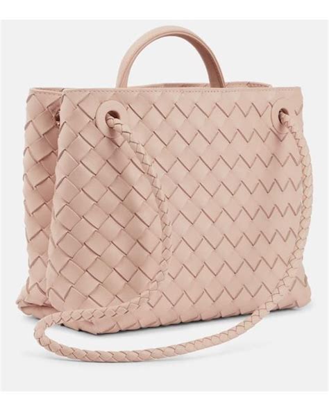 Bottega Veneta Andiamo Small Leather Shoulder Bag In Pink Lyst