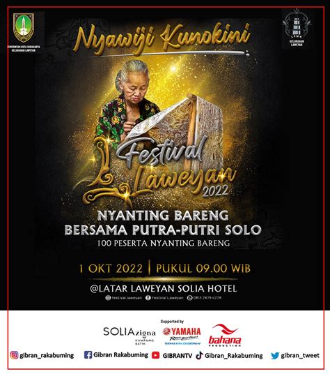 Gibran Rakabuming On Twitter Festival Laweyan Nyawiji Kunokini