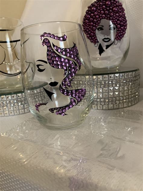 Bling Afrocentric Wine Glass Niko Handmade Wine Glasses Diy Mug