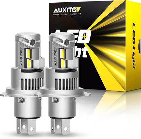 Auxito 2024 Upgraded H49003 Led Headlight Bulbs 26000 Lm 700 Brighter 6000k Xenon White H4