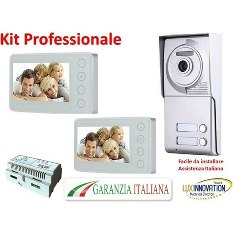 Bticino Kit Videocitofono Bifamiliare Classe 100 Swing Bianco A