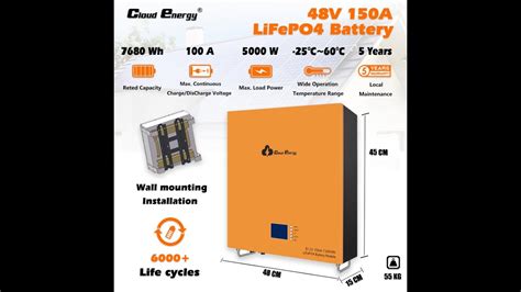 48v 150ah Lithium Iron Phosphate LiFePO 4 Server Rack Battery By Cloud