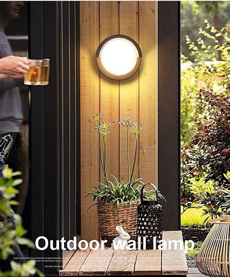 Aplica Led Elegant De Exterior Negru Design Circular I Iluminare