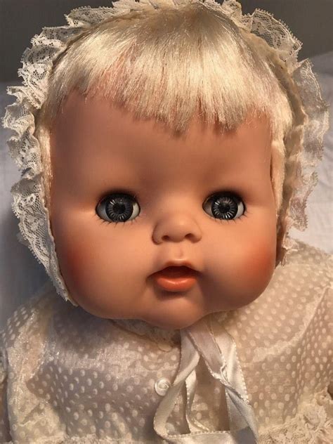 Vintage Antique Baby Eegee Doll Blonde 1960s Sleepy Eyes 15 Inches Tall