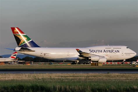 South African Airways Boeing 747 400 At Lhr Zs Sax Flickr