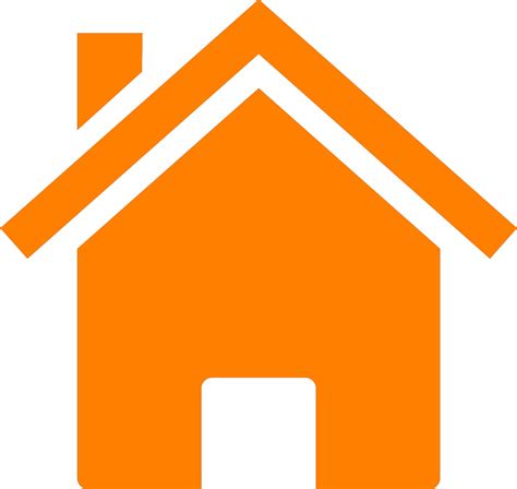 Orange House Cliparts Home Icon Png Orange Transparent Png Full