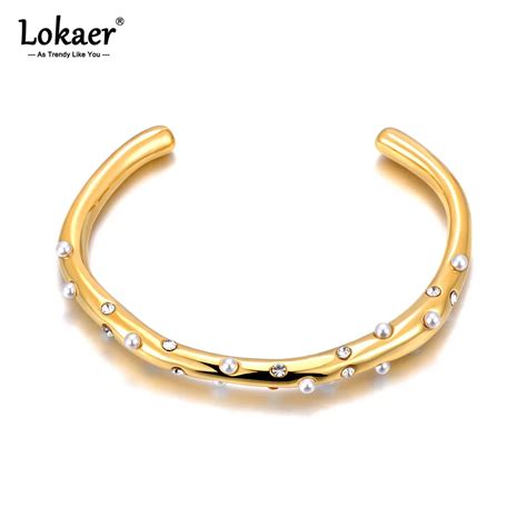 Lokaer Luxury Party Jewelry Female 18K Gold Plated Chunky Statement