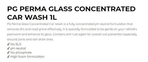 Pg Concentrated Car Wash Ml Car Care Exterior Yellow Pgmall