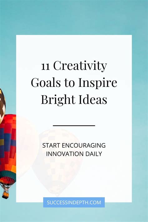 11 Creativity Goals Examples to Inspire Bright Ideas | Goal examples ...