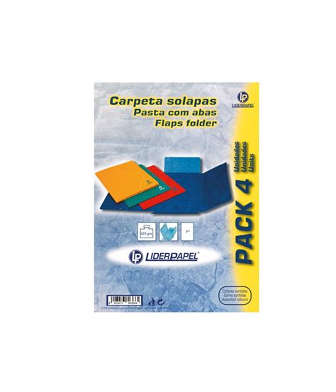 Carpeta Liderpapel Gomas Folio Solapas Cart N Simil Prespan Color