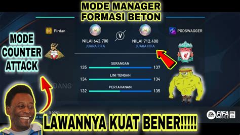 Mode Manager Formasi Taktik Terbaru Bertahan Kuat Dan Counter