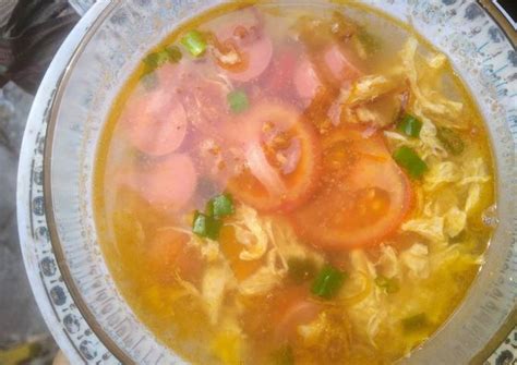 Resep Sup Tomat Telur Sosis Oleh Nasun Cookpad