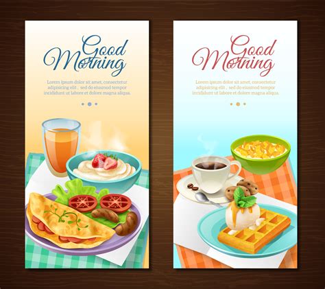 Breakfast Vertical Banners 480619 Vector Art At Vecteezy