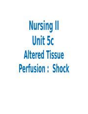 Understanding Altered Tissue Perfusion In Shock Course Hero