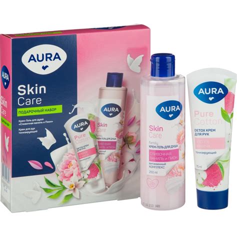 Подарочный набор AURA SKIN CARE Кр гель д душ 250 мл Крем д рук 75 мл