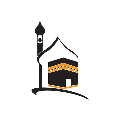 Kaaba Vector Icon The Mecca Of Worship For Muslims Logo Design