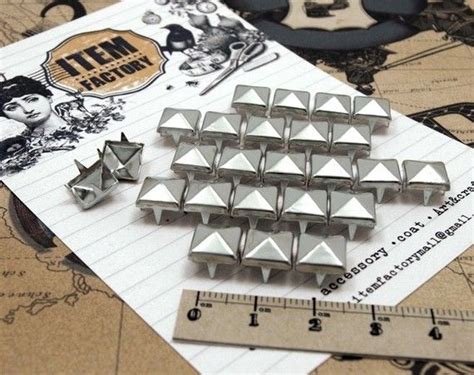 100pcs 8mm Nickel Pyramid Studs Ps8001 By Itemfactory On Etsy 245