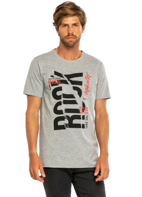 Camiseta Cinza Slim Rock In Rio Enfim