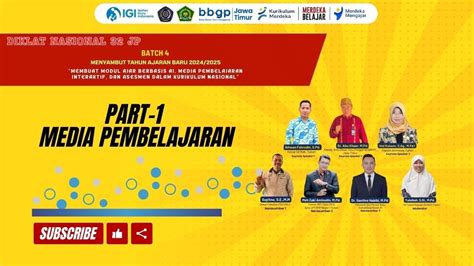 Diklat Nasional 32 JP Bersama IGI Tuban Part 1 Media Pembelajaran