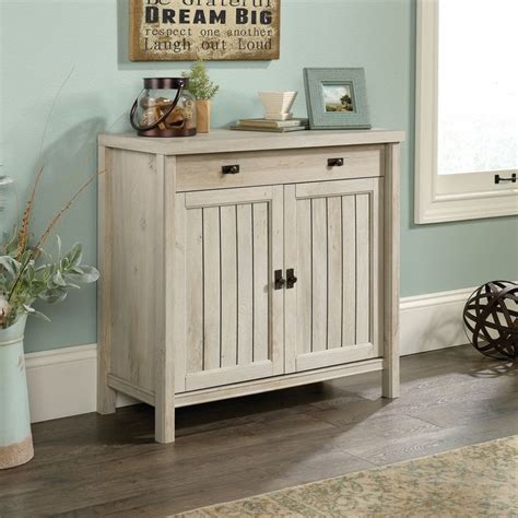 Sauder Costa Accent Storage Cabinet Chalked Chestnut Finish Walmart