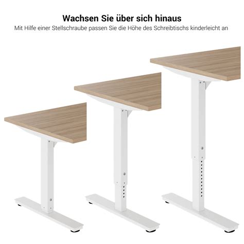 SCALE Winkel Schreibtisch 1800 x 1600 mm manuell höhenverstellbar