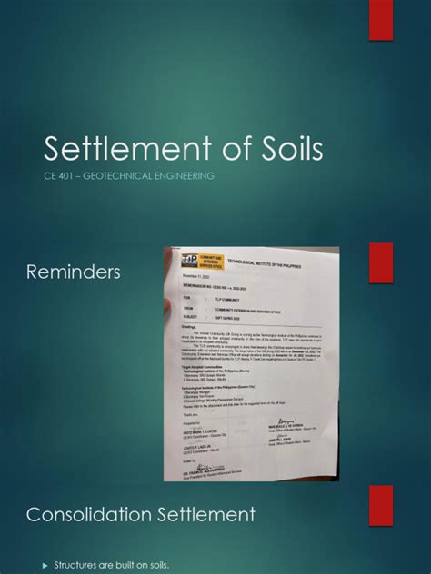 Settlement of Soils | PDF