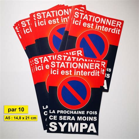 Autocollants Dissuasifs Stationnement Stationner Ici Est Interdit