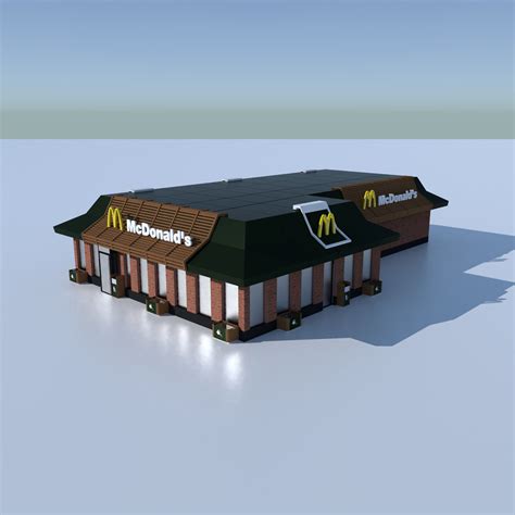 Mcdonalds Restourant D Model Realtime Cgtrader