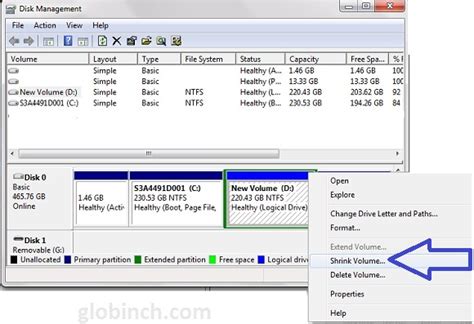 Windows 7 Partition How To Create Or Resize Disk Partition Globinch